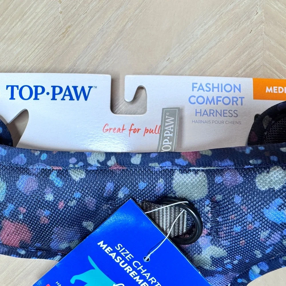 NWT New Top Paw Dog Comfort Harness for pullers Sz M Sz chart in pics NEW